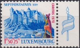 1970 Luxemburg CARITAS, Castle "Septfontaines" (12th Century) ** Mi:LU 815, Sn:LU B277, Yt:LU 765, Sg:LU 863 - Nuevos