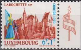 1970 Luxemburg CARITAS, Castle "Larochette" (11th Century) ** Mi:LU 818, Sn:LU B280, Yt:LU 768, Sg:LU 866 - Nuevos