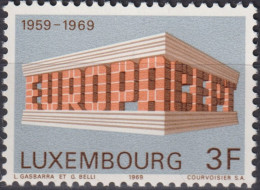 1969 Luxemburg  Europa (C.E.P.T.) 1969 - Gebäude ** Mi:LU 788, Yt:LU 738, Sg:LU 836, Collonade (3 Fr. Background Gray) - Nuevos
