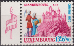 1970 Luxemburg CARITAS, Castle "Brandenbourg" (12th Century) ** Mi:LU 819, Sn:LU B281, Yt:LU 769, Sg:LU 867 - Nuevos