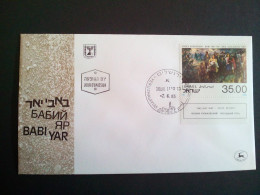 Enveloppe Premier Jour FDC Israël : Commémoration Du Massacre De Babi Yar - Used Stamps (with Tabs)