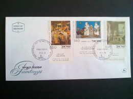 Enveloppe Premier Jour FDC Israël : Tableaux, Peintures - Used Stamps (with Tabs)