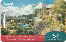 New Zealand - NZT (GPT) - Advertising Cards - Hotels - Auckland Airport & Te Anau, 1993, 5$, 7.500ex, Used - Neuseeland