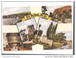 Eckington Multiview Nr Pershore Bredon & Evesham USED 1963 OLD POSTCARD - Altri & Non Classificati