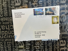 14-6-2024 (55) Letter Posted From Luxembourg To Australia In 2024 (with 3 Stamps) - Storia Postale