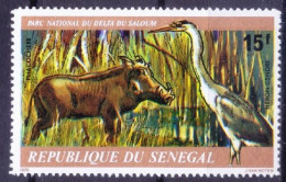 Senegal 1978 MNH, Grey Heron, Warthog, Water Birds, Saloum National Park - Kraanvogels En Kraanvogelachtigen