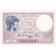 France, 5 Francs, Violet, 1939-08-17, H.61251, NEUF - 5 F 1917-1940 ''Violet''