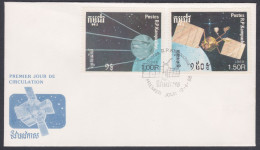 Kampuchea 1988 FDC Satellite, Space, Technology, First Day Cover - Kampuchea