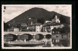 AK Ponte Tresa, Ortsansicht Mit Brücke Am Lago Di Lugano  - Tresa