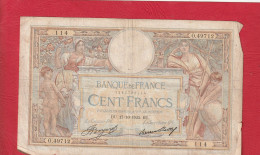 100 FRANCS Type 1906 Sans LOM 02 " CARTOUCHES AGRANDIS "   .  17-10-1935   .  ALPH. O.49712   . N° 114  .  2 SCANNES  . - 100 F 1908-1939 ''Luc Olivier Merson''