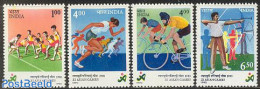 India 1990 Asian Games 4v, Mint NH, Sport - Athletics - Cycling - Shooting Sports - Sport (other And Mixed) - Nuevos