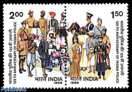 India 1986 Police 2v [:], Mint NH, Transport - Various - Motorcycles - Police - Ongebruikt