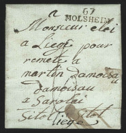 L Datée De Mutzig 1812 Marque 67//MOLSHEIM + 6 Pour Liège - 1794-1814 (Période Française)