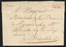 L 1818 De Frasnes Marque ATH + 3 +pour Bruxelles - 1815-1830 (Hollandse Tijd)