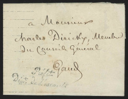 L De Gand An 12 Cursive "Préfet/dépt De L'Escaut" Pour Gand. Texte : Invitation Ordonnée Par Napoléon D'assister à Une M - 1794-1814 (Période Française)