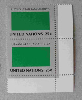 Ny88-03 : Nations-Unies New-York - Libye Avec Bdf (papier Avec Fils De Soie) - Nuevos