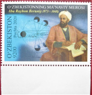 Uzbekistan  2020 Al - Biruni Iranian Polymath,  Astronomy  1 V MNH - Uzbekistan