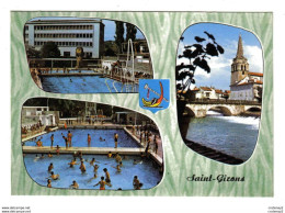 09 SAINT GIRONS N°1593 Bis La Piscine Municipale Baignade Plongeoir L'Eglise Et Le Salat VOIR DOS En 1970 - Saint Girons