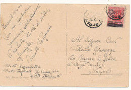 1946 LUOGOTENENZA SOVRASTAMPATO 1,20/0,20 UNICO ANNULLATORE CENSURA MARINA TARANTO - Poststempel