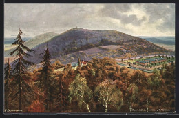 Künstler-AK Bad Homburg Vor Der Höhe, Blick Auf Die Saalburg  - Saalburg