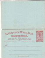 Congo Belge - Carte Postale De 1911 - Entier Postal - Avec Carte Réponse - - Briefe U. Dokumente