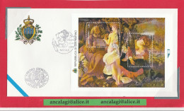 FOGLIETTO R.S.M. 2009 - Ref.058A - BUSTA FDC "NATALE" 2 Val. - - Blocks & Sheetlets