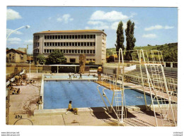 09 SAINT GIRONS N°1003 La Piscine Plongeoir à Gauche Travaux De Construction ? Grue VOIR DOS - Saint Girons