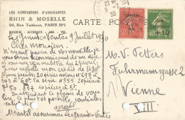 FRANCE - 90 CENT FRANKING (Yv. #253 + Yv # 264) ON PC SENT FROM LES GRANDES VENTES (76) TO AUSTRIA  - 1930 - 1927-31 Caisse D'Amortissement