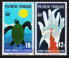 1976. POLYNESIE FRANCAISE. 18 F + 42 F. ECOLOGIE. (Michel 217 - 218) - JF309417 - Nuevos