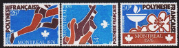 1976. POLYNESIE FRANCAISE. MONTREAL OLYMP. 3 Ex. (Michel 219 - 221) - JF309418 - Neufs