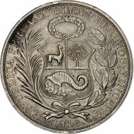 Pérou, Sol, 1916, Lima, Argent, TTB+, KM:196.28 - Peru