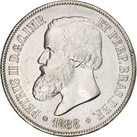 Brésil, Pedro II, 2000 Reis, 1888, Argent, TTB, KM:485 - Brazilië