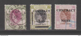 HONG-KONG:  1955/60  POSTAL  FISCAL  -  LOT  3  USED  OVERPRINTED  -  YV/TELL. - Postal Fiscal Stamps