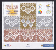 COLOMBIA-2021-TOKYO 2020 OLYMPICS.-SHEET-MNH. - Estate 2020 : Tokio