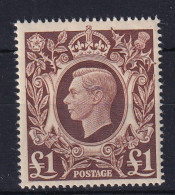 G.B.: 1939-48   KGVI    SG478c   £1    MNH - Unused Stamps