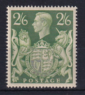 G.B.: 1939-48   KGVI    SG476b   2/6d   Yellow-green    MNH - Ungebraucht