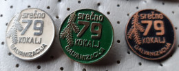 Happy New Year 1979 Spruce Christmas Tree Galvanization Kokalj Slovenia Pins - Natale