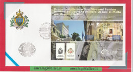 FOGLIETTO R.S.M. 2013 - Ref.083A - BUSTA FDC "ORATORIO S.GIOVANNI BATTISTA" 2 Val. - - Blocks & Sheetlets