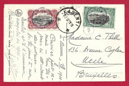 !!! CONGO BELGE, CARTE POSTALE DE KASENYI POUR BRUXELLES DE 1921 - Briefe U. Dokumente