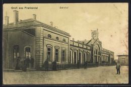 AK Frankenthal / Rhein, Bahnhof Mit Strassenpartie  - Frankenthal