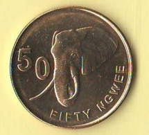 Zambia 50 Ngwee 2012 Elephant - Zambie