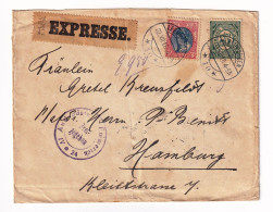 WW2 Netherlands 1916 Expresse Leeuwarden  Nederland Pays Bas Hambourg Deutschland Censorship - Covers & Documents