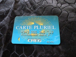 CB-2 , FRANCE, Carte Magnétique, BANCAIRE, PLURIEL, 03/91, CREG - Disposable Credit Card