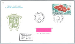 017, Document Terres Australes Et Antarctiques Françaises TAAF Enveloppe 1994, Rascasse Poisson - Briefe U. Dokumente