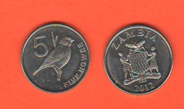 Zambia 5 Ngwee 2012 UNC - Zambie