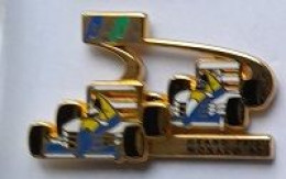 Pin's  Double  Moule  ARTHUS  BERTRAND, Sport  Automobiles  F 1  RENAULT ?, GRAND  PRIX  MONACO  92 - F1