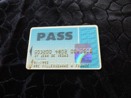 CB-18 , FRANCE, CARTE MAGNETIQUE , 01-1993 , PASS - Disposable Credit Card