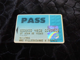 CB-19 , FRANCE, CARTE MAGNETIQUE , 01-1995 , PASS - Disposable Credit Card