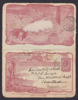 Letter Card New Zealand Neuseeland Ganzsache King Georg 1p Feilding Amsterdam - Storia Postale