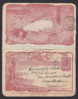 Letter Card New Zealand Neuseeland Ganzsache King Georg 1p Feilding Amsterdam - Brieven En Documenten